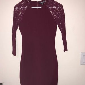 ❌SOLD❌ Express Burgundy Dress
